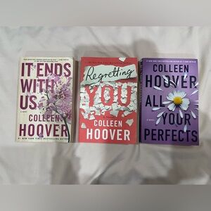 Colleen Hover Books: It Ends with Us; Regretting You; All Your Perfects